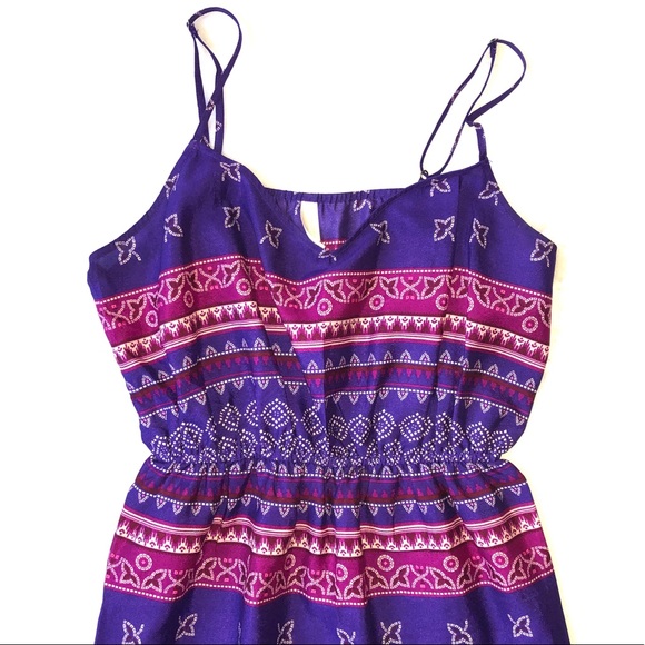 Dresses & Skirts - Boutique Pink & Purple Tribal Print Dress - S
